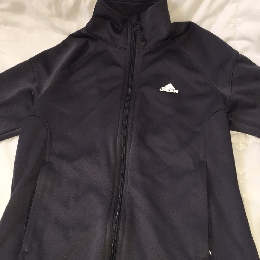 Grey and pink adidas sweater